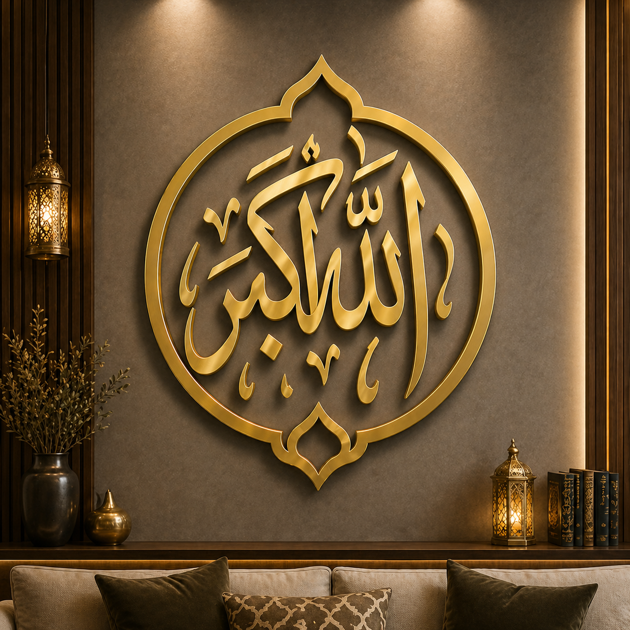 Allah Hu Akbar Islamic Wall Art Decor