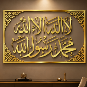 Kalma Toheed Gold Acrylic Islamic Wall Art